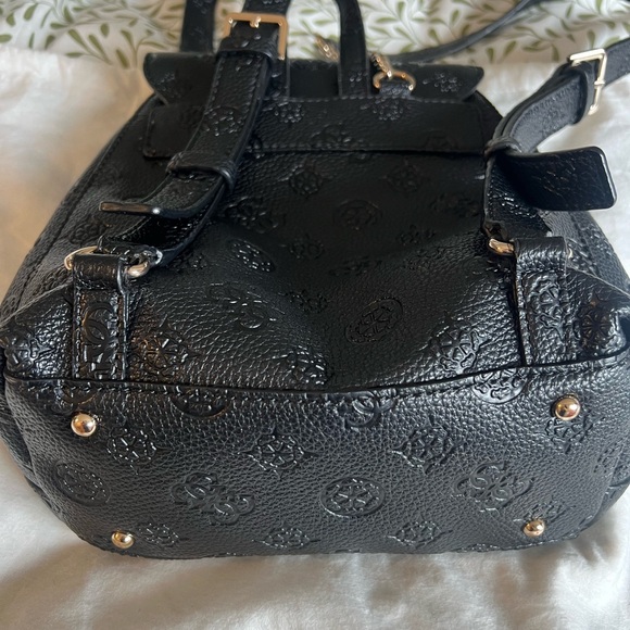 GUESS Embossed Black Backpack - Picture 6 of 9